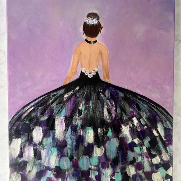 “Curtain” Ballet Dancer Acrylic Painting | Original Artwork 16x20 Canvas - Picture 3 of 10